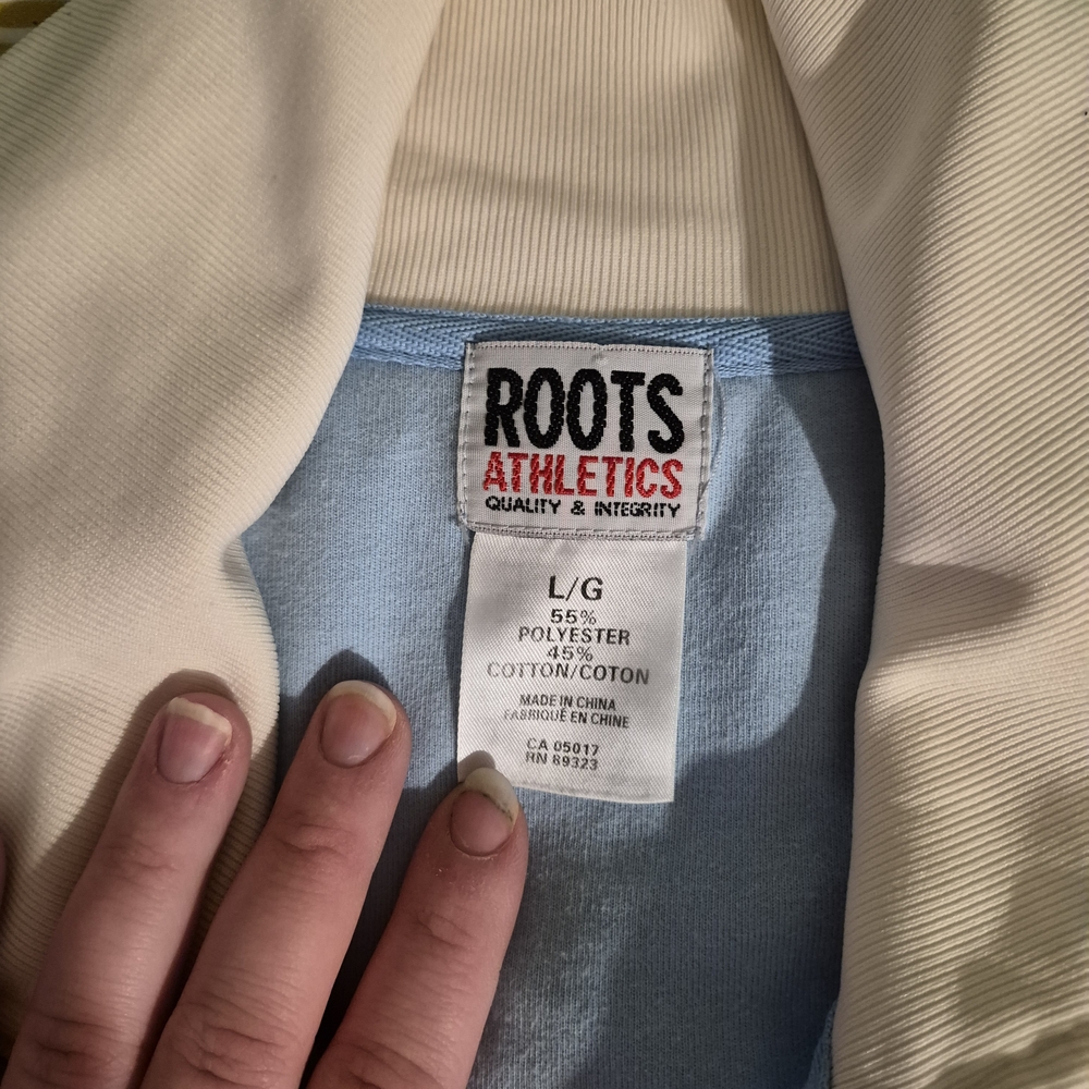 Roots Sky Blue and Cream Zip-Up Track Jacket - Picture 5 of 8
